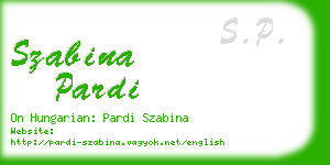 szabina pardi business card